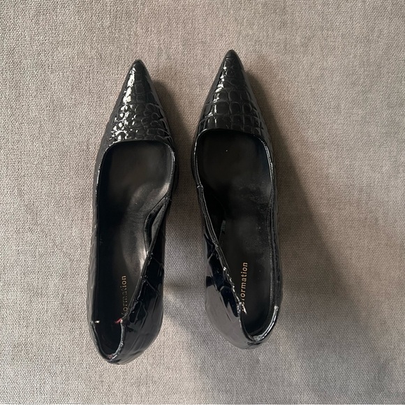 Reformation Skylar Pump Heels Black Croc 7.5 - Picture 10 of 10